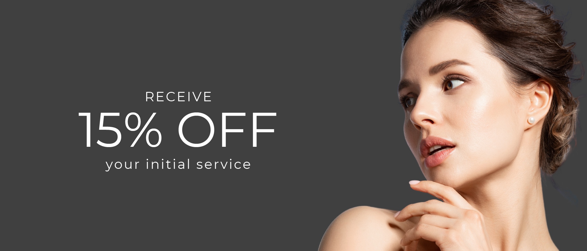 Receive 15 off your initial service banner